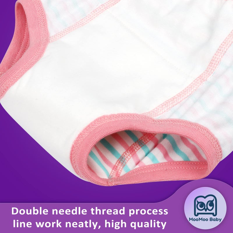 MooMoo Baby Cotton Training Pants Strong Absorbent Toddler Potty Training Underwear for Baby Girl 3T - Image 5